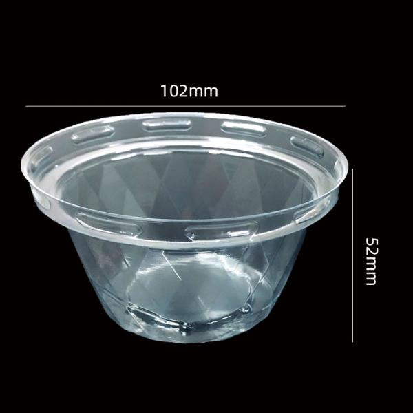 Couvercles personnalisés en plastique PET diamant pour pots de yaourt, emballage alimentaire sûr