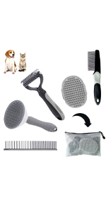 Dog Brush Grooming Kit 5 In 1 Shedding - Dog Grooming Dog Brush for Shedding Haired Dogs, Deshedder Brush for Dogs