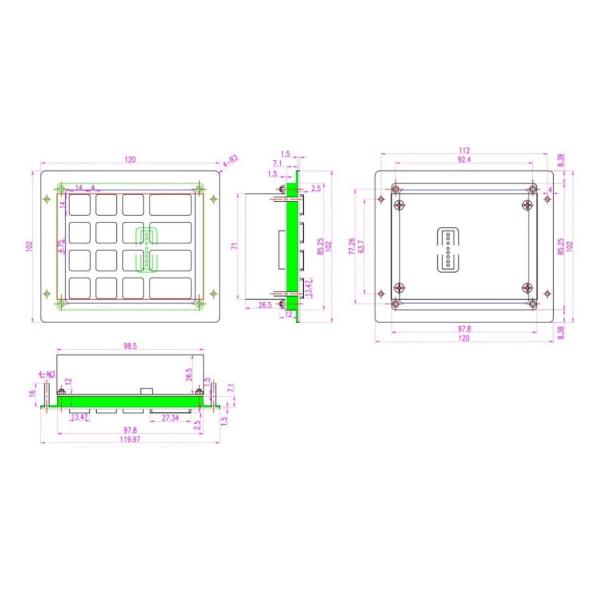 Vending Machine Backlit Numeric Keypad Customizable Layout Shake Proof