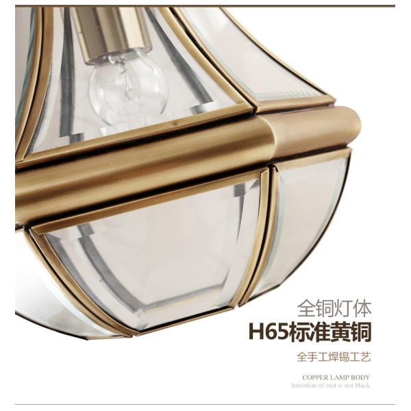Europe Lustre Copper Led Pendant Chandeliers Lamp Glass Corridor Led Chandelier(WH-CI-140)