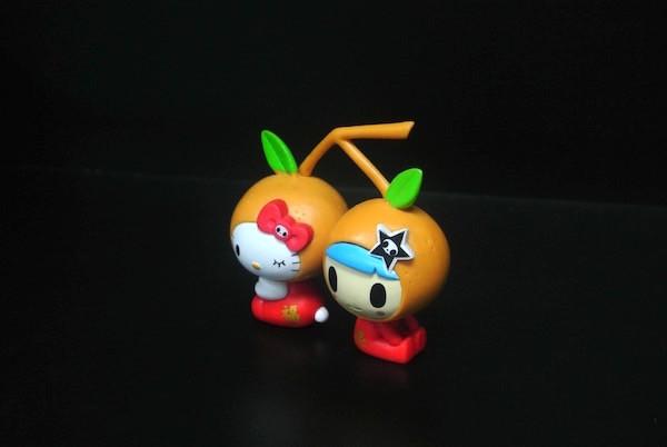 Orange Fruit Custom Plastic Toys Hard Figure Lovely For Promotion Gift