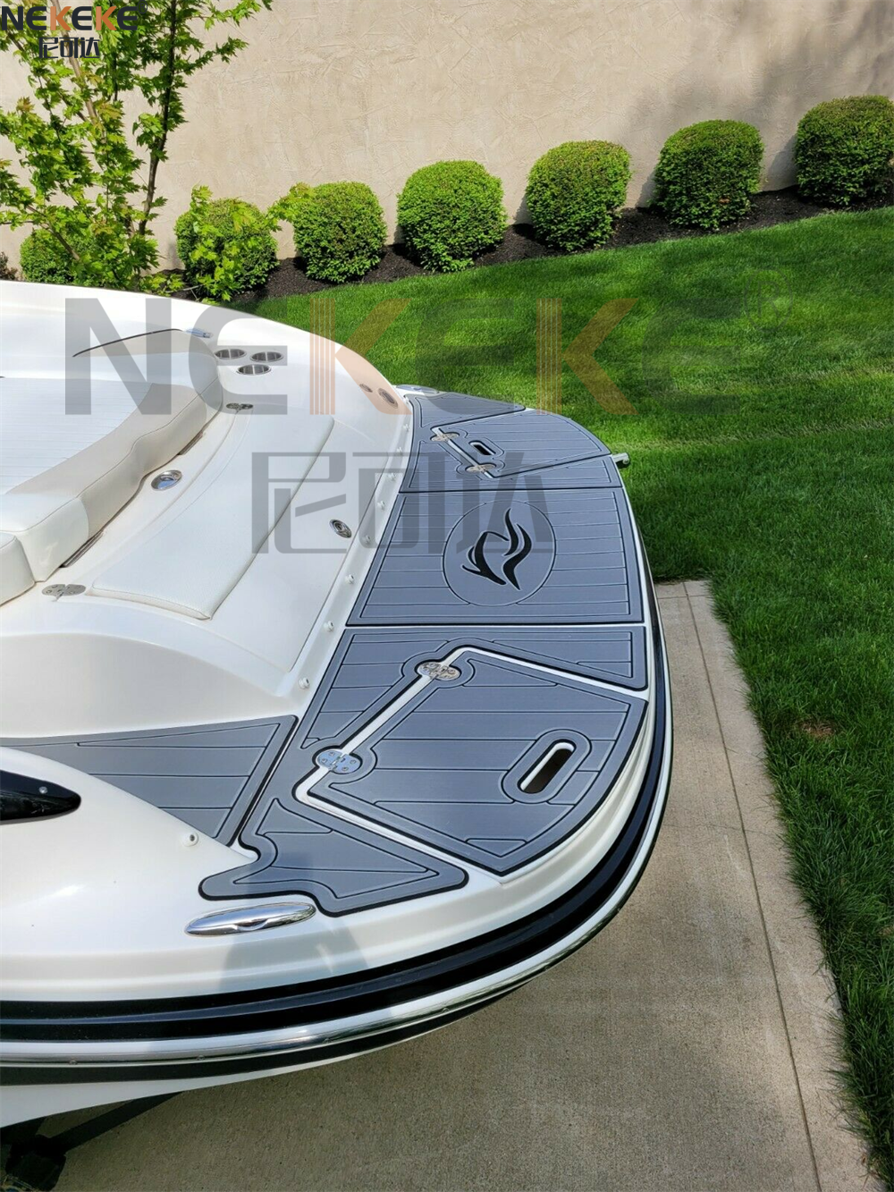 Rinker 246 Captiva BR 2010 Swim Platform EVA Faux Teak Deck Mat Marine Flooring Pad