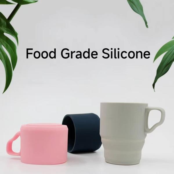 Продовольственный 180 мл 300 мл складной силиконовой кружки