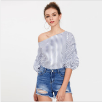 New Fashionable Women Formal White Frill Blouse Women