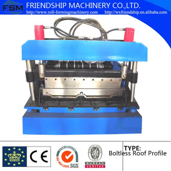 PLC Control 0.6-1.0MM Thickness Color Steel Roof Panel Roll Forming Machine Used 1000MM Coil