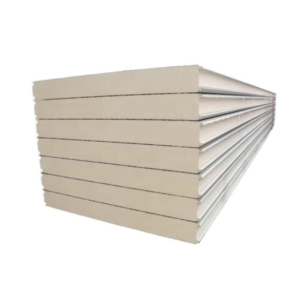 Painel Sandwich de lã de rocha resistente ao fogo moderno 100 kg/m3 para isolamento de telhados e paredes de armazém