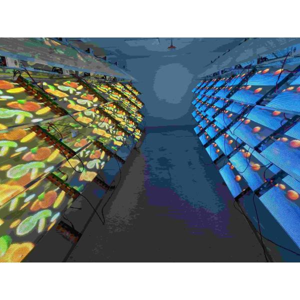 P8 Adhesive Led Crystal Glass Panel Seamless Splicing for Glass Wall  Airports Hotels Commercial Centers Advertising Display