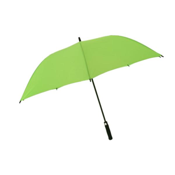 Green Promotional Golf Umbrellas Black Fiberglass Frame And Skidproof Top