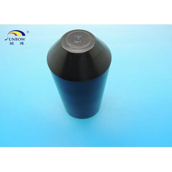 Black Polyolefin Heat Shrink End Caps for Wire Sealing , Insulation Seal End Cap