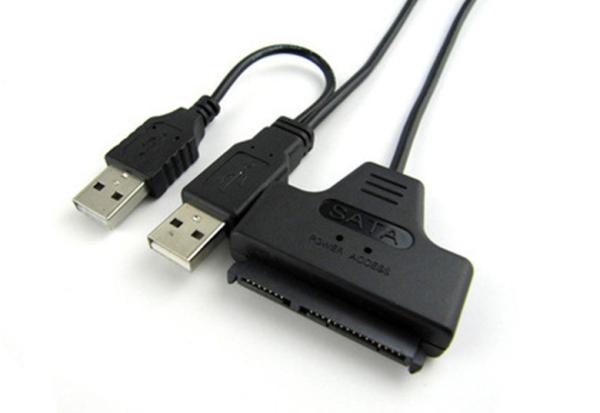 USB to SATA 22 pin Hard Disk Driver Convertor Adapter Cable with USB A MALE power