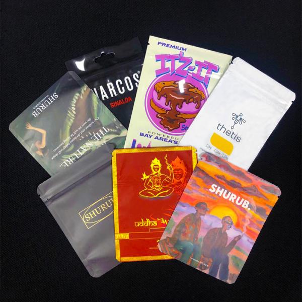 Professional Custom Weed Packaging , UV Printing Process CBD Mylar Bags