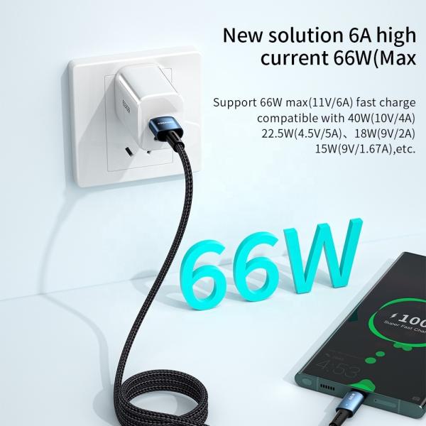 Essager Super Charger USB A To C Data Cable USB2.0 6A PD 66W