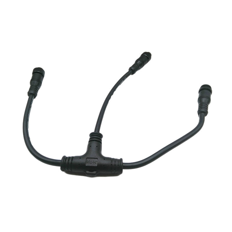 M16 3 Way T Connector 2 4 Pin Male Female Aviation Plug IP67 IP68 Waterproof Electrical Wire Connector