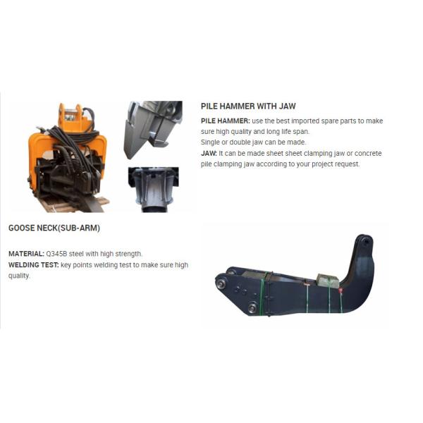 Молоток Vibro стальной струбцины стороны молотка кучи экскаватора Pilling Vibratory гидравлический