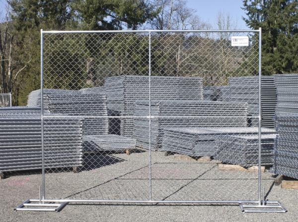 8'x12' temporary chain link fence panels diameter wire 11.5ga chain link mesh 2 x 2 tube 35mm wall thick 1.60mm
