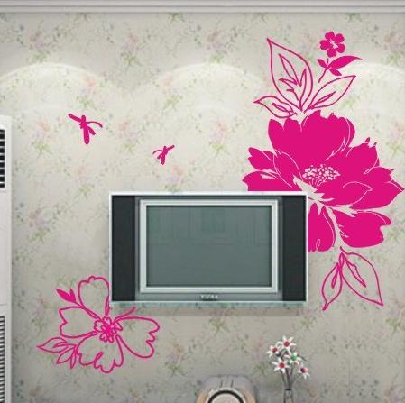 House Decorative Computer designed Wall Flower Stickers F204