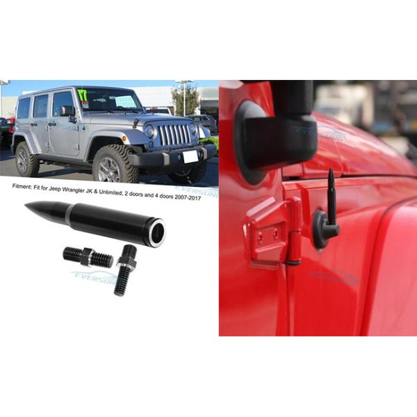 Aluminum Alloy Car Spares Parts 80mm Aerials Antenna Fit For Jeep Wrangler JK