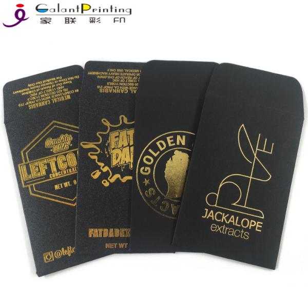OEM Envelope Printing Services Shatter Black Gold Oil Wax Extract Coin Envelopes 2.25 X 3.5 Inch