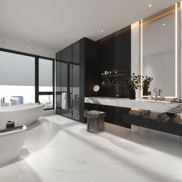 Modern Large Bathroom Tiles Anti Slip Surface Enhanced Safety For Child And Elders