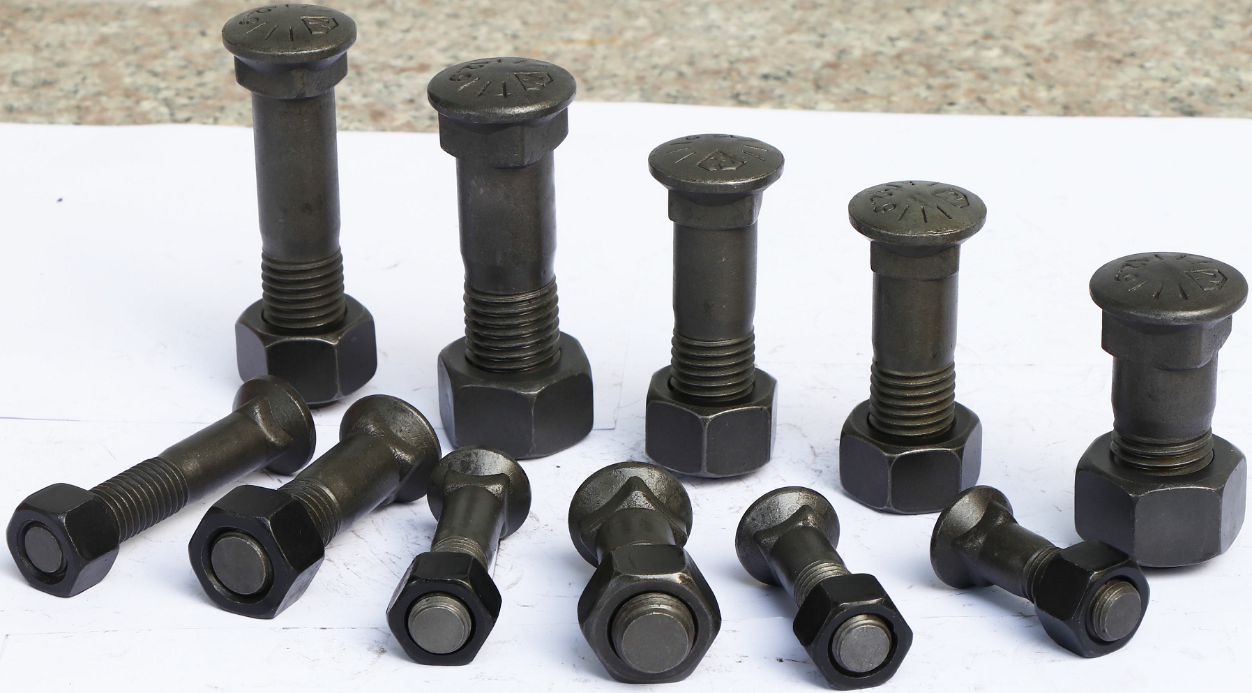 Cat 1-8 Thread 76.2mm Long Plow Bolts And Nuts 10-Pack Exacvator Prats