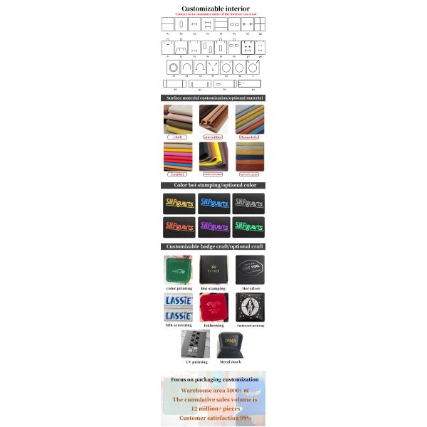 Luxe haut de gamme Light Up Jewelry Box Jewelry Storage Case Avec intérieur en velours doux