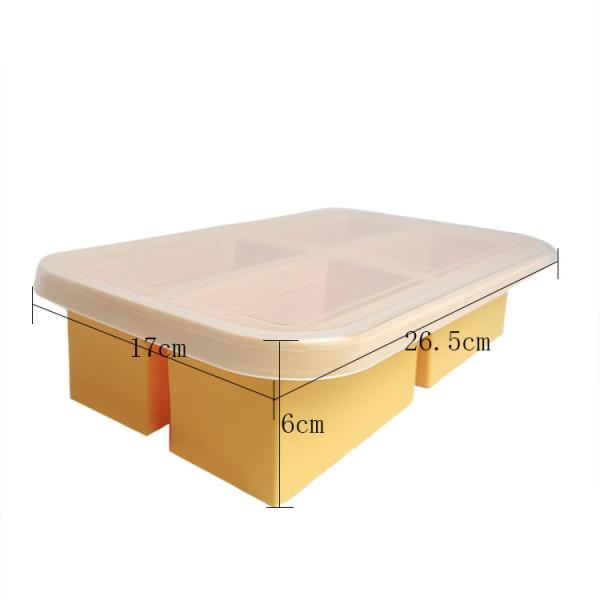 Safe And Convenient Baby Feeding Silicone Baby Food Box Dishwasher Safe BPA Free