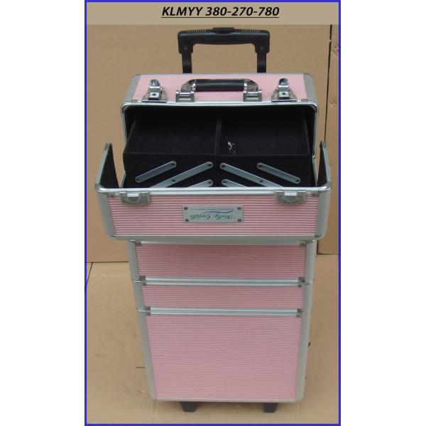 aluminum trolley vanity case with foldable drawers KLMYY380-270-780