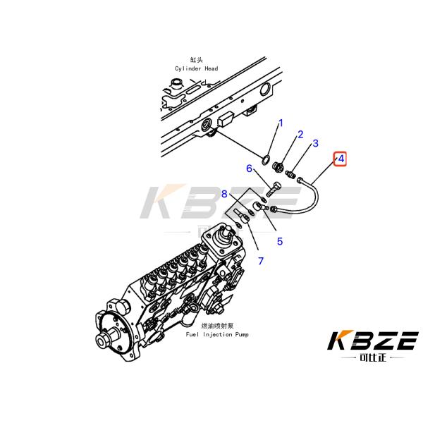 PC300-7 PC360-7 Excavateur 6731-81-8240 6731818240 Pompes à moteur à diesel flexibles