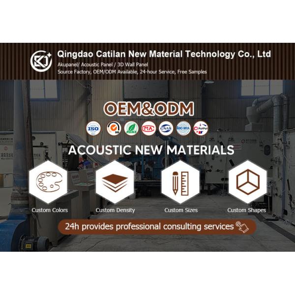 Modern Eco-Friendly PET Acoustic Panels Double-Layer Polyester Fiber Sound Insulation Board for Hotel Use Graphic Design