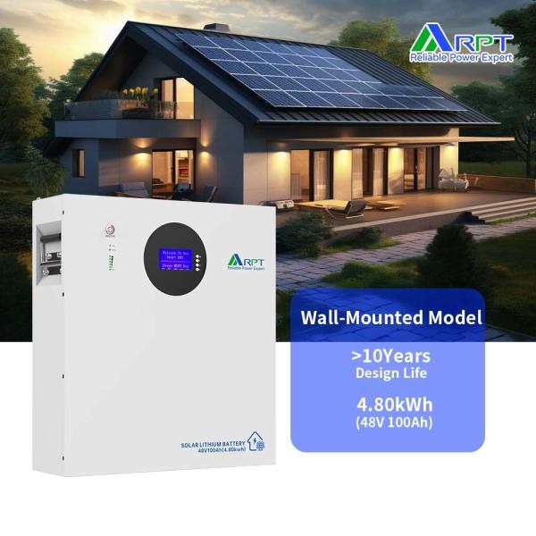 48V Home Energy Storage Battery with 6000+ Cycles at 80% DoD Expandable up to 16 Units and Compatible with Most Inverters