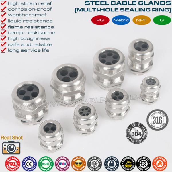 IP68 кабельные вводы сальники нержавеющей стали 304/316 (латунные) с несколькими отверстиями/многокабельным уплотнением