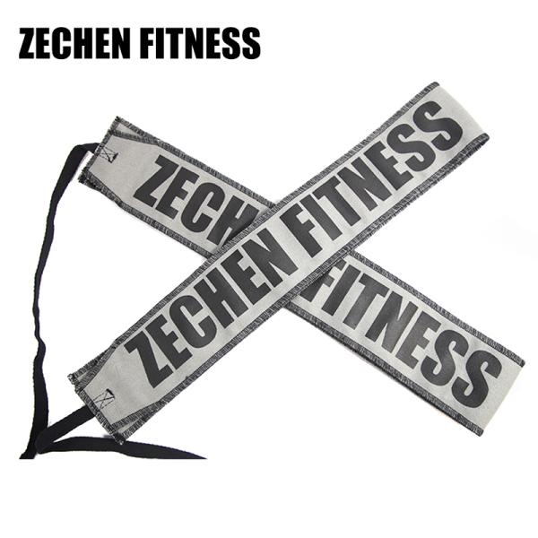 CrossFit Weightlifting Wrist Straps Fitness 90cm Gym Grey Cotton Cloth Custom Print
