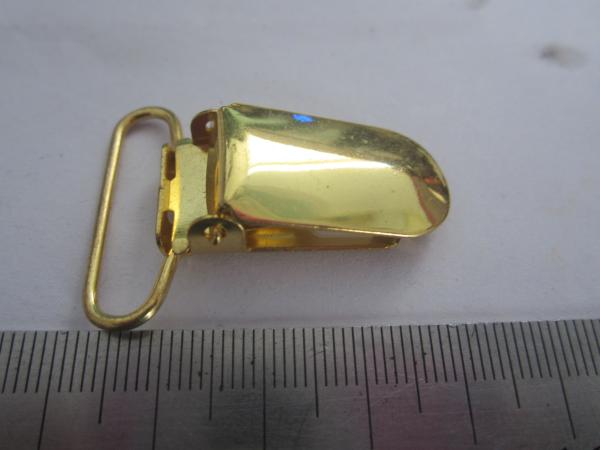 wholesale high quality bulk gold plated 1' metal suspender clip