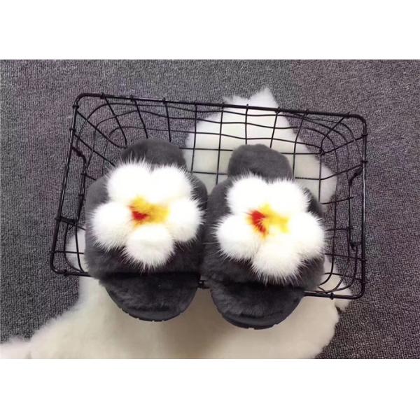 Прочные черные ровные тапочки шерстей овец, тапочки Скуфф женщин