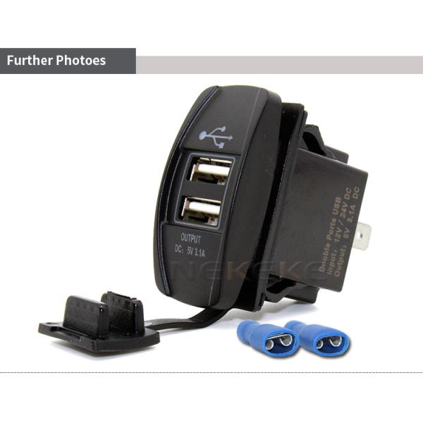Car Dual USB Charger Power Socket 3.1A Waterproof Marine USB Outlet