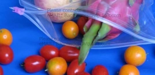 Plastic Slider Bags with k Zipper bags, grape packaging bags slider zipper fruit bag, Fruit Fresh Keeping Reusable