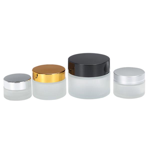 Clear 20ml 50ml Glass Cosmetic Cream Jar With Silver Cap