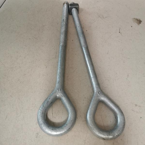 galvanized steel forged thimble eye bolt pole line hardwares