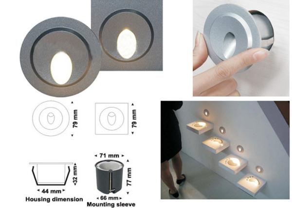 Luzes Recessed de alumínio de fundição da parede do diodo emissor de luz para a escada exterior/etapa