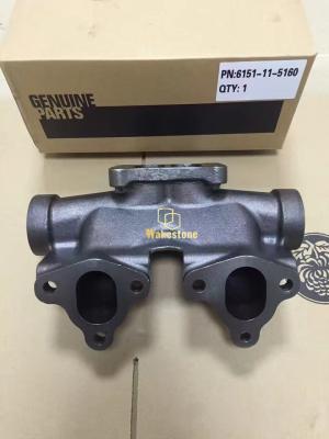 6151-11-5160 Excavator 6D125 Engine Parts Exhaust Manifold For PC300-3 PC400