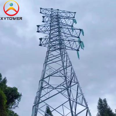 High Voltage Galvanized Lattice Power Transmission Tower