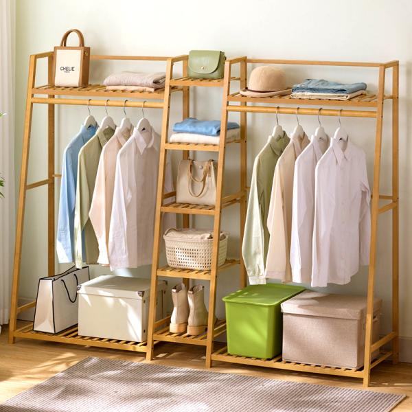 130x40x140cm Wardrobe Clothes Rack Heavy Duty Garment for Hanging Modern Plywood Door Material Freestanding Clothing Closet