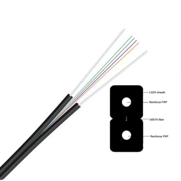 FTTH GJXFH G657A LSZH Fiber Optic Cable OM1 OM2 OM3 OM4