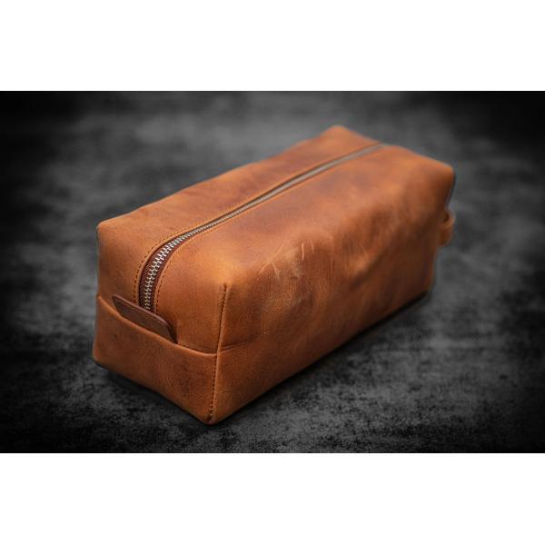 Toiletry Bag, PU Bag Factory Supply Toiletry Bag Travel Large Capacity Cosmetic Bag Men'S Hand-Held Genuine Leather Retro DOPP KIT