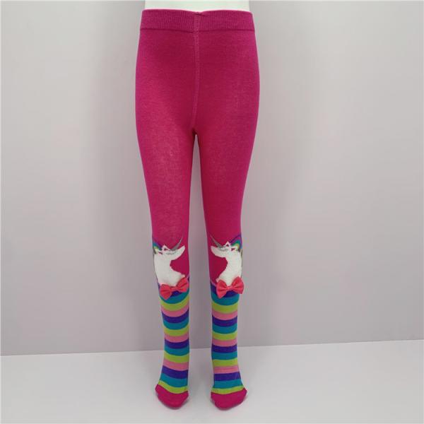 Printed Pattern Baby Tights 70%Combed Cotton 28%Polyester 2%Spandex Girls Fleece Tights