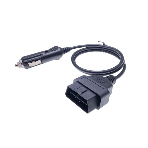 PVC/ABS Style OBD Power Cable Female OBD II to Cigarette Lighter Extension