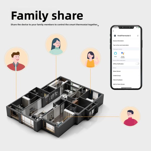 SIXWGH Tuya Smart WiFi Thermostat Electric Heating APP Control Voice Assistant Compatible Energy Saving Mode Child Lock High