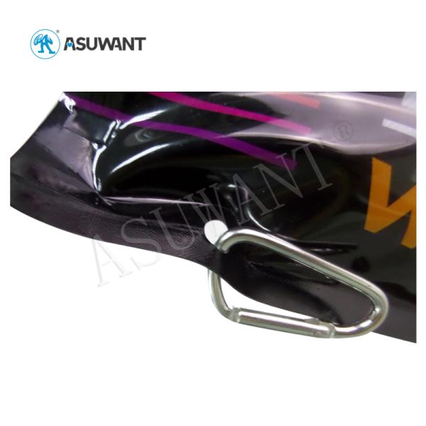 Smell Proof Liquid Spout Bags Black Color Custom Printing Durable Eco - Friendly