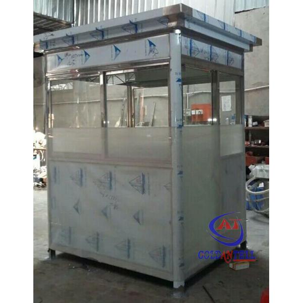Colored Steel Material Prefabricated Security Guard Booths For Community