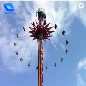 Commercial Amusement Park Thrill Rides Capacity Customized Flying Tower Rides